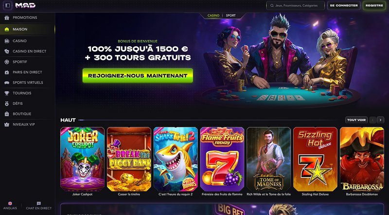 Mad casino bonus à France Mad casino bonus à France